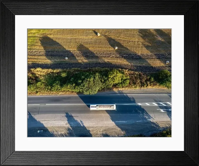 Framed Print : Road crossing the farmlands in eastern Bulgaria Framed Print : Road crossing the farmlands in eastern Bulgaria
