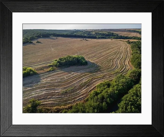 Framed Print : Farmland at the end of the summer season Framed Print : Farmland at the end of the summer season