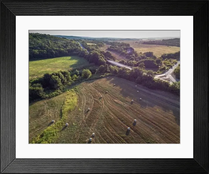 Framed Print : Road crossing the farmlands in eastern Bulgaria Framed Print : Road crossing the farmlands in eastern Bulgaria
