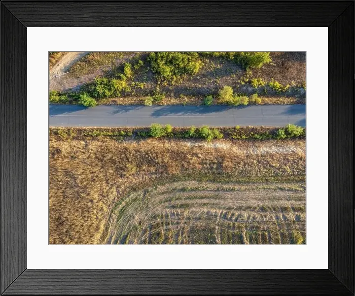 Framed Print : Road crossing the farmlands in eastern Bulgaria Framed Print : Road crossing the farmlands in eastern Bulgaria