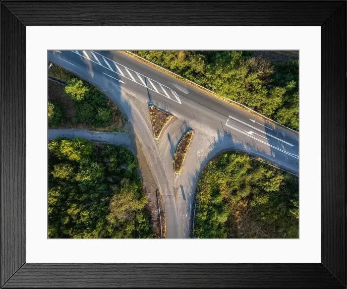 Framed Print : Road crossing the farmlands in eastern Bulgaria Framed Print : Road crossing the farmlands in eastern Bulgaria