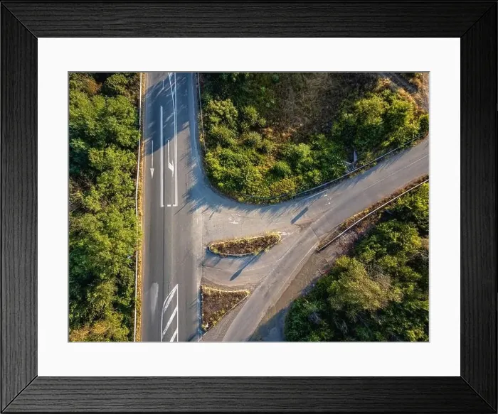 Framed Print : Road crossing the farmlands in eastern Bulgaria Framed Print : Road crossing the farmlands in eastern Bulgaria