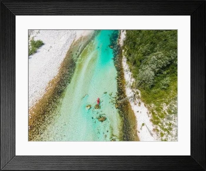 Framed Print : Kayaking and Rafting Adventure on River Soca in Slovenia near Bovec in Summer Framed Print : Kayaking and Rafting Adventure on River Soca in Slovenia near Bovec in Summer