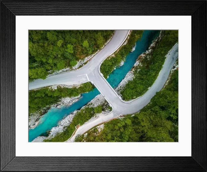 Framed Print : Napoleons Bridge Over Soca River Valley in Slovenia