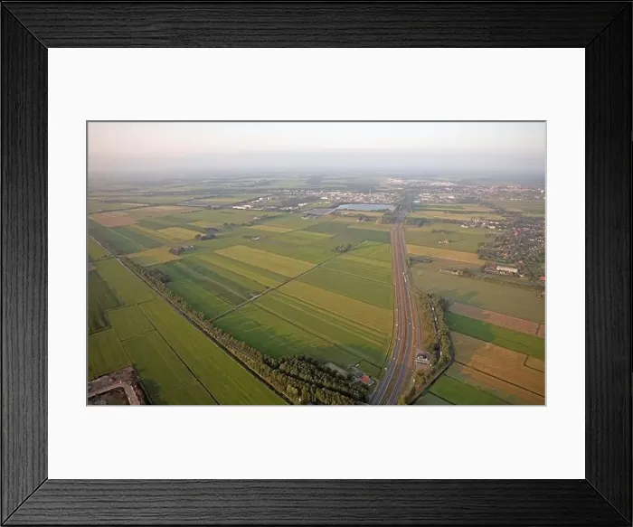 Framed Print : Agricultural landscape of Friesland, one of the northern provinces of the Netherlands - Friesland from above - Highway Framed Print : Agricultural landscape of Friesland, one of the northern provinces of the Netherlands - Friesland from above - Highway