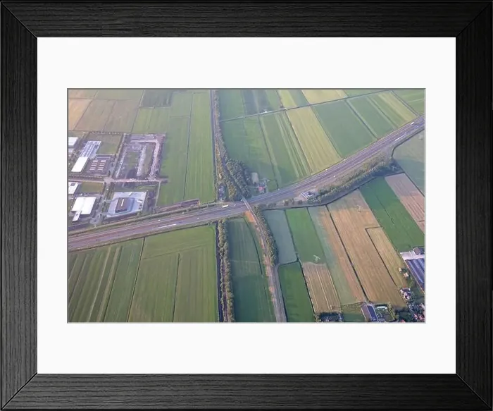 Framed Print : Agricultural landscape of Friesland, one of the northern provinces of the Netherlands - Friesland from above - Highway Framed Print : Agricultural landscape of Friesland, one of the northern provinces of the Netherlands - Friesland from above - Highway