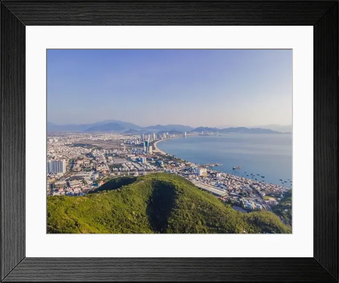 Framed Print : Aerial view over Nha Trang city, Vietnam taken from drone Framed Print : Aerial view over Nha Trang city, Vietnam taken from drone