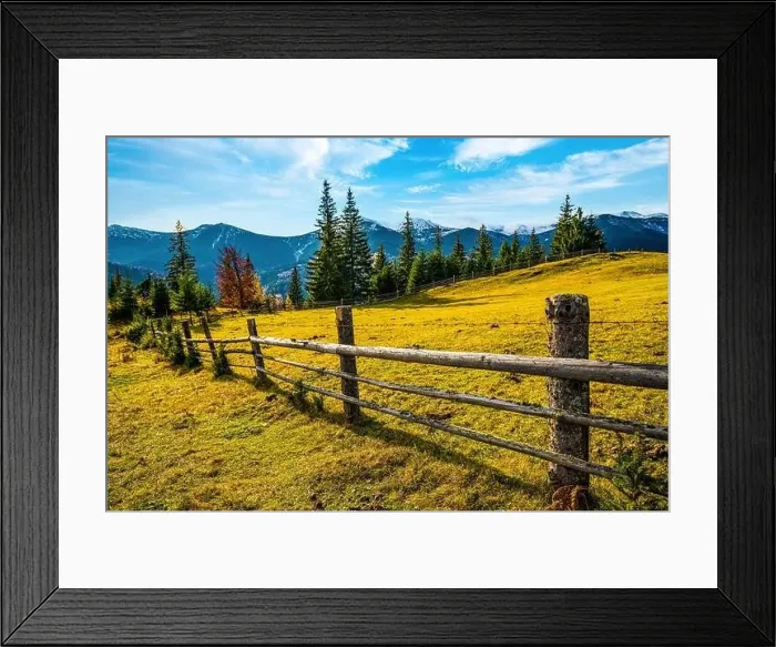 Framed Print : Bewitching beautiful summer landscape of green meadows