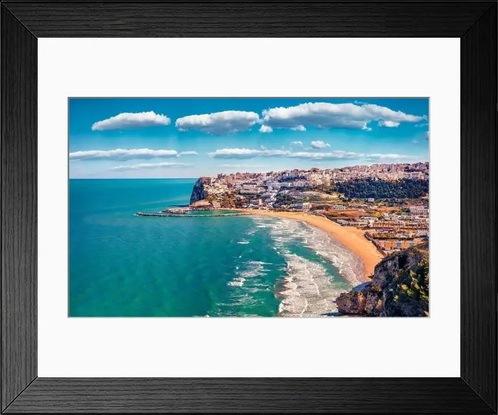 Framed Print : Splendid spring cityscape of Peschici town Framed Print : Splendid spring cityscape of Peschici town