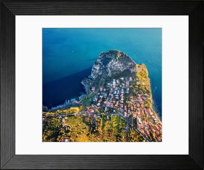 Framed Print : Straight-down view from flying drone Framed Print : Straight-down view from flying drone