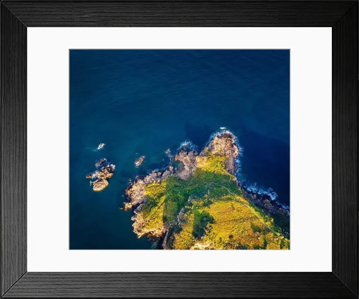 Framed Print : View from flying drone. Colorful morning view of popular tourust destination - Pool Of Venus Framed Print : View from flying drone. Colorful morning view of popular tourust destination - Pool Of Venus