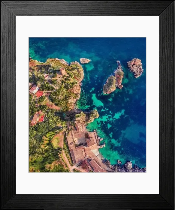 Framed Print : Straight-down view from flying drone Framed Print : Straight-down view from flying drone