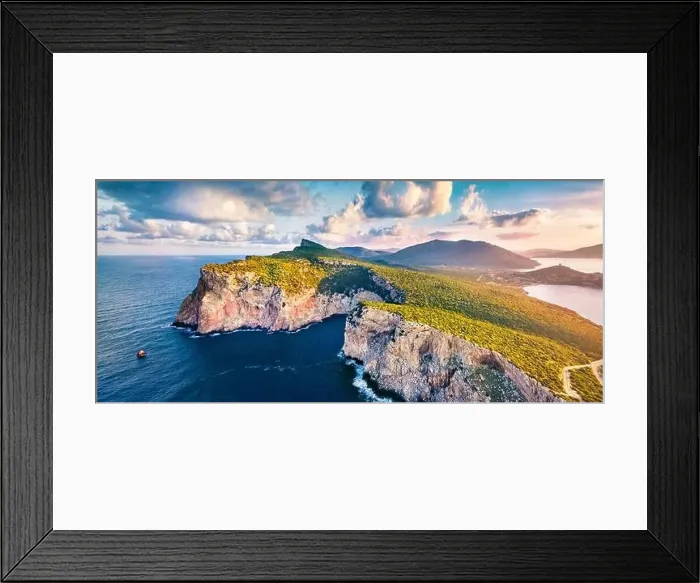Framed Print : Panotamic view from flying drone Framed Print : Panotamic view from flying drone