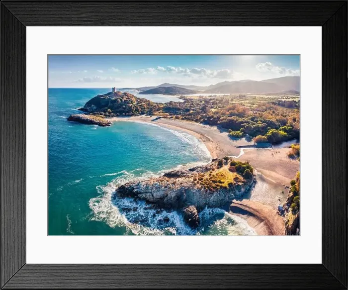Framed Print : View from flying drone Framed Print : View from flying drone