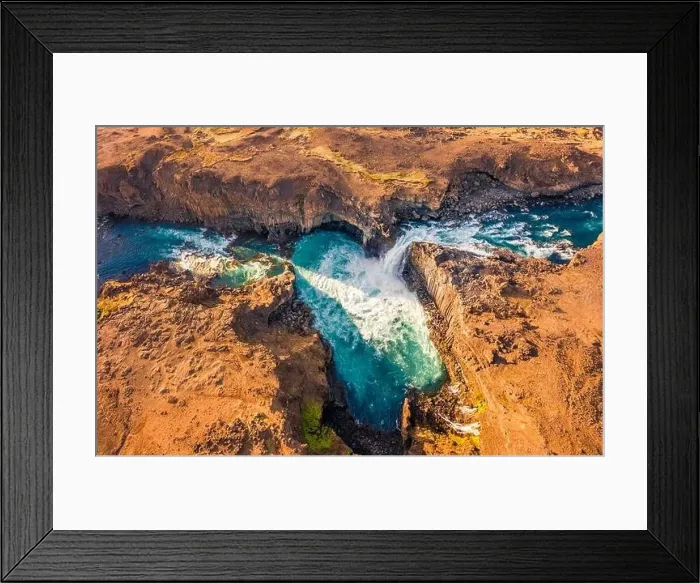 Framed Print : Straight-down view from flying drone Framed Print : Straight-down view from flying drone