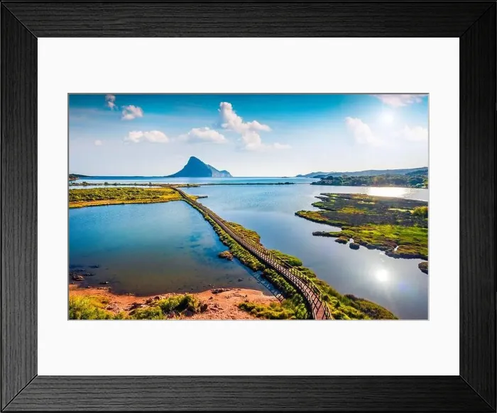 Framed Print : View from flying drone. Amazing summer scene of Spiaggia di Porto Taverna beach Framed Print : View from flying drone. Amazing summer scene of Spiaggia di Porto Taverna beach