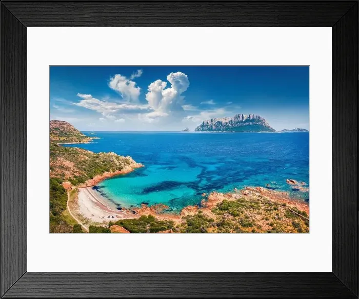 Framed Print : View from flying drone. Incredible spring view of Spiaggia del dottore beach Framed Print : View from flying drone. Incredible spring view of Spiaggia del dottore beach