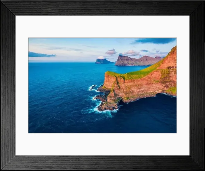 Framed Print : View from flying drone. Splendid sunset on Kallur Lighthouse Framed Print : View from flying drone. Splendid sunset on Kallur Lighthouse