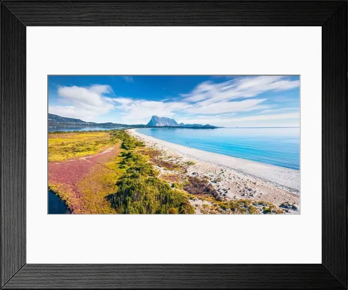 Framed Print : View from flying drone. Superb summer view of La Cinta beach Framed Print : View from flying drone. Superb summer view of La Cinta beach