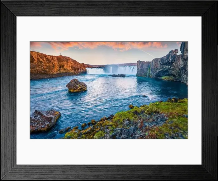 Framed Print : View from flying drone from the down of canyon Framed Print : View from flying drone from the down of canyon