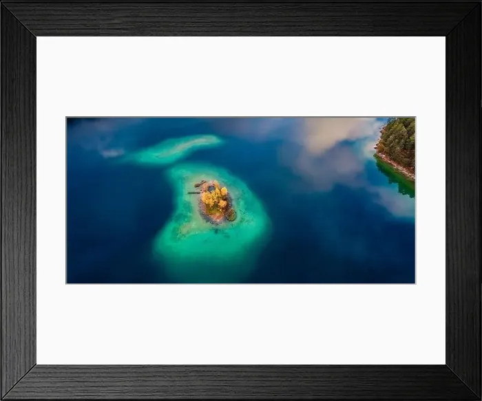 Framed Print : Straight-down view from flying drone Framed Print : Straight-down view from flying drone