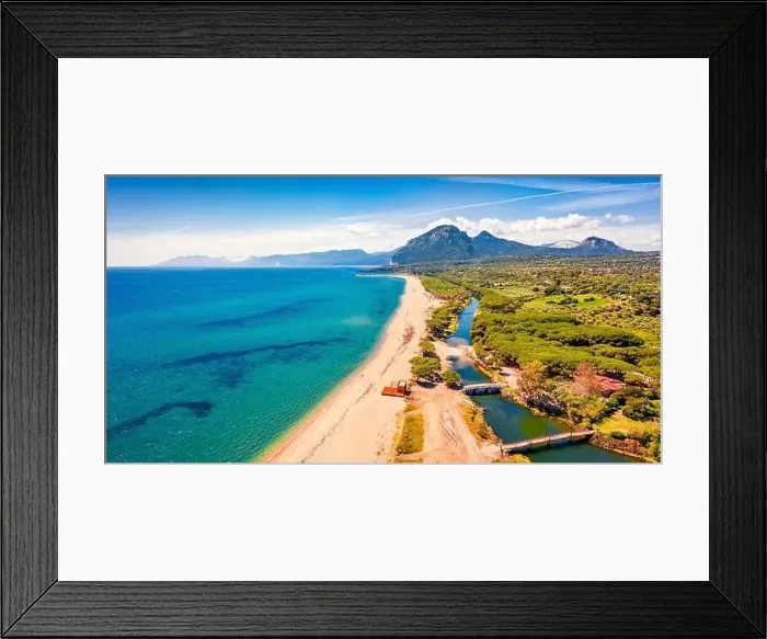 Framed Print : View from flying drone. Panoramic morning view of Osala Beach Framed Print : View from flying drone. Panoramic morning view of Osala Beach