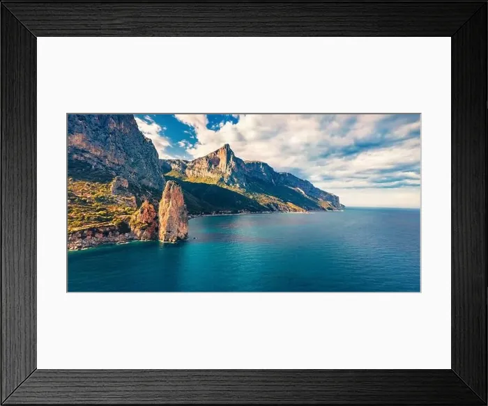 Framed Print : View from flying drone. Panoramic summer view of historical landmark - Pedra Longa Framed Print : View from flying drone. Panoramic summer view of historical landmark - Pedra Longa
