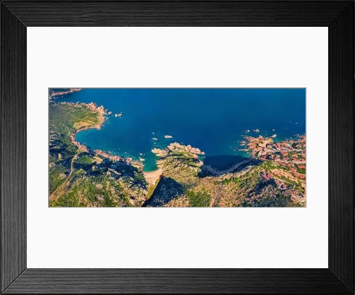 Framed Print : Top down view from flying drone of Li Cossi beach Framed Print : Top down view from flying drone of Li Cossi beach