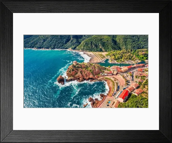 Framed Print : View from flying drone. Incredible summer cityscape of Porto town with Genoise de Porto Ota tower Framed Print : View from flying drone. Incredible summer cityscape of Porto town with Genoise de Porto Ota tower