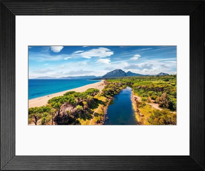 Framed Print : View from flying drone. Marvelous morning view of Osala Beach Framed Print : View from flying drone. Marvelous morning view of Osala Beach