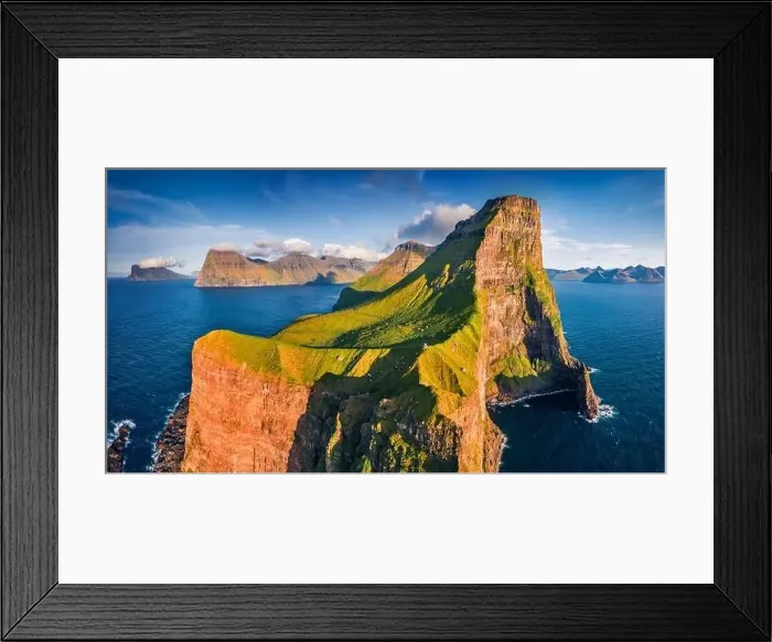 Framed Print : Gorgeous evening view from flying droneof Kallur Lighthouse