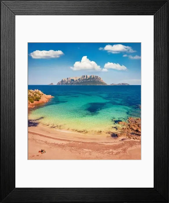 Framed Print : View from flying drone. Warm summer day on Spiaggia del dottore beach Framed Print : View from flying drone. Warm summer day on Spiaggia del dottore beach