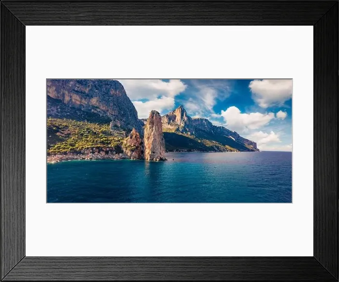 Framed Print : View from flying drone. Gorgeous summer view of historical landmark - Pedra Longa Framed Print : View from flying drone. Gorgeous summer view of historical landmark - Pedra Longa