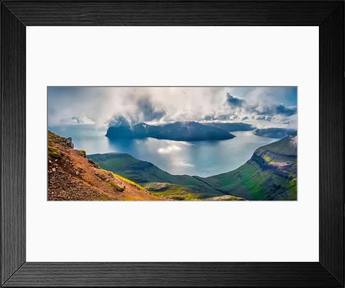 Framed Print : Panoramic morning view from flying drone of popular tourist destination - Sornfelli Framed Print : Panoramic morning view from flying drone of popular tourist destination - Sornfelli