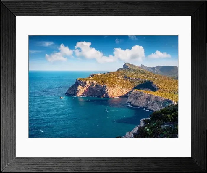 Framed Print : Astonishing summer view of Caccia cape Framed Print : Astonishing summer view of Caccia cape