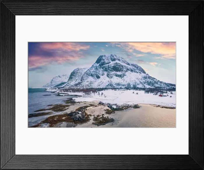 Framed Print : View from flying drone of Gimsoy Church Framed Print : View from flying drone of Gimsoy Church