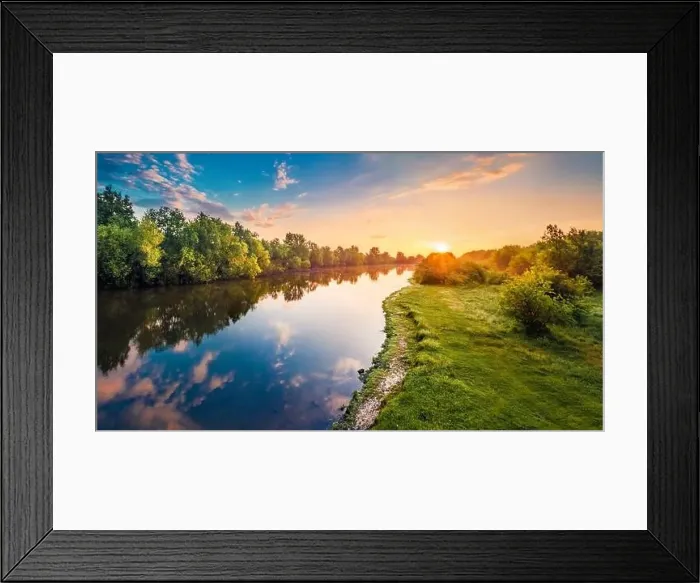 Framed Print : Breathtaking summer scene of Ukrainian countryside Framed Print : Breathtaking summer scene of Ukrainian countryside