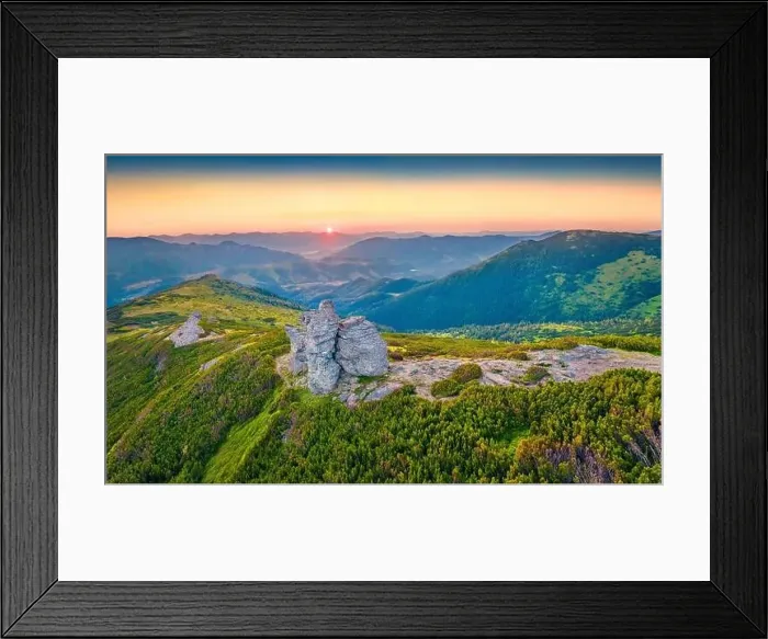 Framed Print : View from flying drone of strange shapes stone on the Vuhatiy Kamin mountain range Framed Print : View from flying drone of strange shapes stone on the Vuhatiy Kamin mountain range
