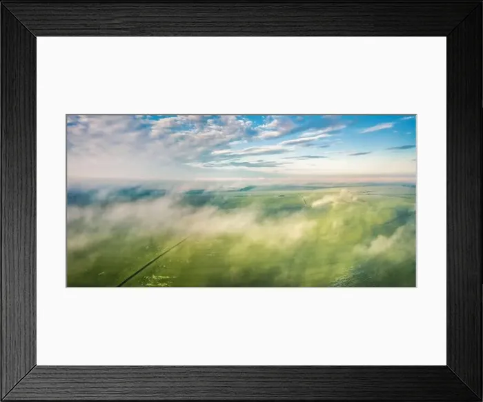 Framed Print : Flying above the clouds on drone Framed Print : Flying above the clouds on drone