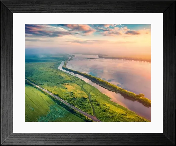 Framed Print : View from flying drone of Plotycha lake Framed Print : View from flying drone of Plotycha lake