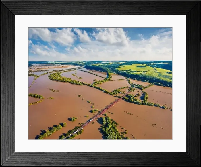 Framed Print : Flood on the Dniester River, Ivano-Frankivsk region Framed Print : Flood on the Dniester River, Ivano-Frankivsk region