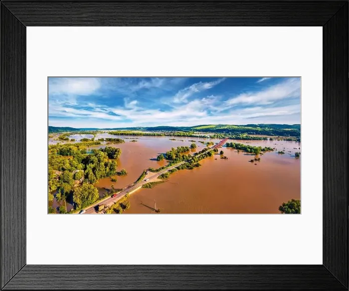 Framed Print : Flood on the Dniester River, Ivano-Frankivsk region Framed Print : Flood on the Dniester River, Ivano-Frankivsk region