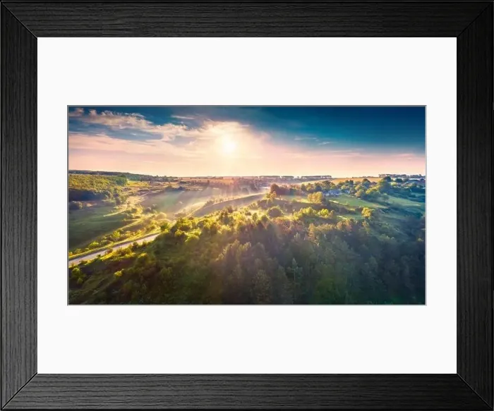 Framed Print : Amazing sunrise on outskirts of Buchach town Framed Print : Amazing sunrise on outskirts of Buchach town