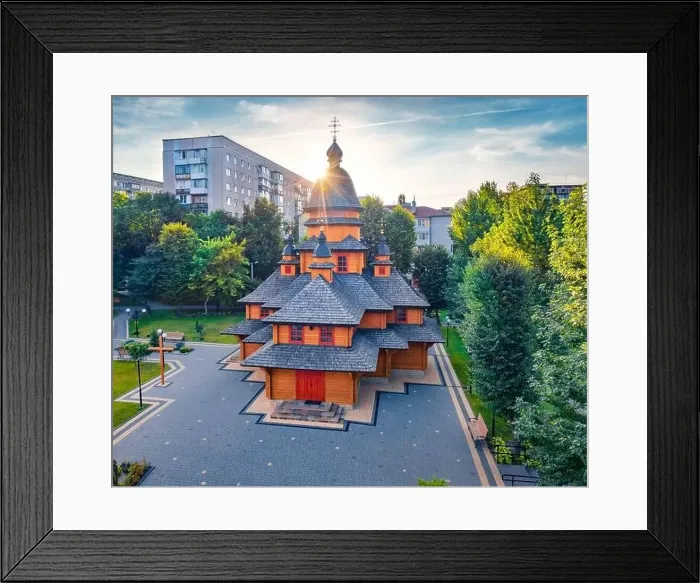 Framed Print : Splendid summer view of Khram Pokrovy Presvyatoyi Bohorodytsi church in Ternopil city Framed Print : Splendid summer view of Khram Pokrovy Presvyatoyi Bohorodytsi church in Ternopil city