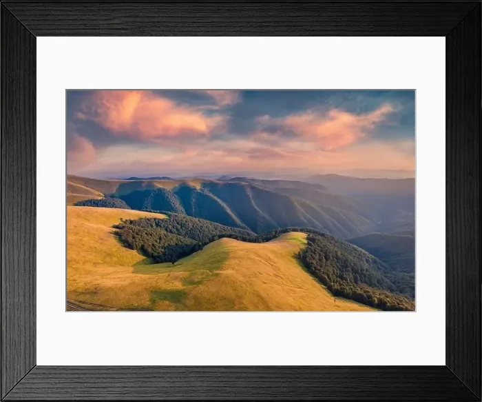 Framed Print : Majestic summer sunrise on Menchul ridge Framed Print : Majestic summer sunrise on Menchul ridge
