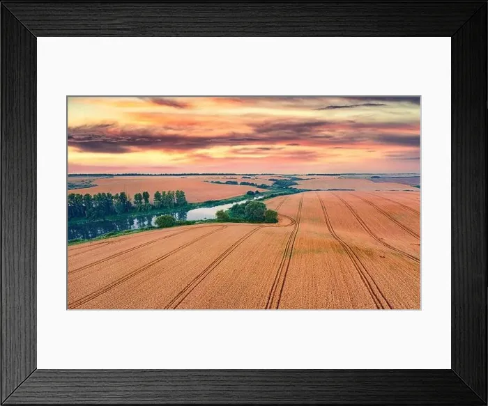 Framed Print : Stunning sunrise on Ukrainian countryside Framed Print : Stunning sunrise on Ukrainian countryside