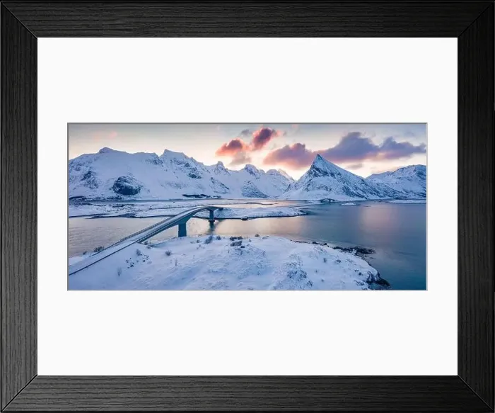 Framed Print : View from flying drone of Lofoten Islands Framed Print : View from flying drone of Lofoten Islands