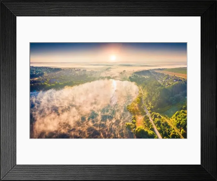 Framed Print : Exciting summer sunrise on Ivachiv lake Framed Print : Exciting summer sunrise on Ivachiv lake
