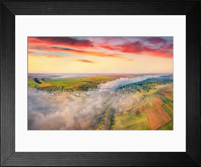 Framed Print : Fantastic summer sunrise on Ivachiv lake Framed Print : Fantastic summer sunrise on Ivachiv lake