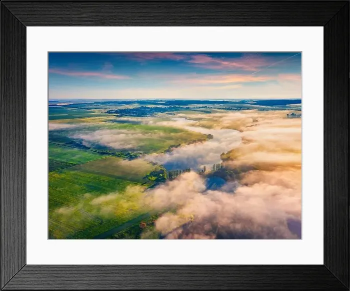 Framed Print : Fabulous summer scene of Ukrainian countryside Framed Print : Fabulous summer scene of Ukrainian countryside